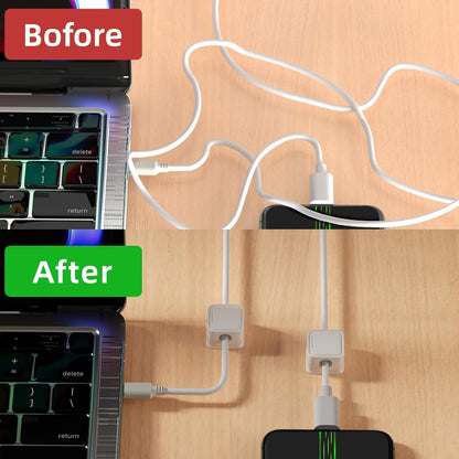 8 Pack Cord Organizer Holder,Costop Strong Adhesive Desk Cable Management Magnetic Easy Open,Organize Phone Charging Cords Wire Holder Organizer Neatly for Home,Office,Car,Desk,Nightstand