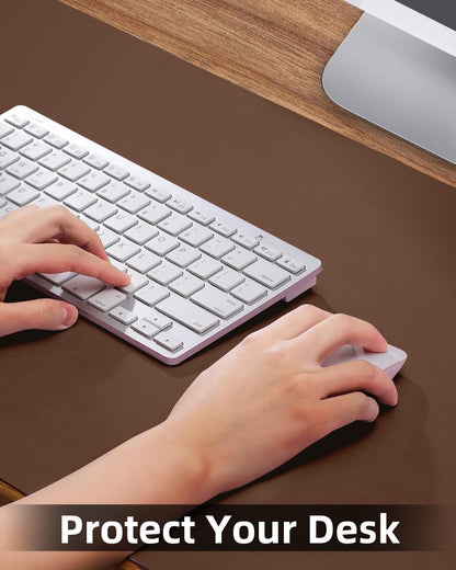 Leather Desk Pad Protector, Office Desk Mat, Large Mouse Pad, Non-Slip PU Leather Desk Blotter, Laptop Desk Pad Desk Accessories for Office and Home (Black, 40" x 17")