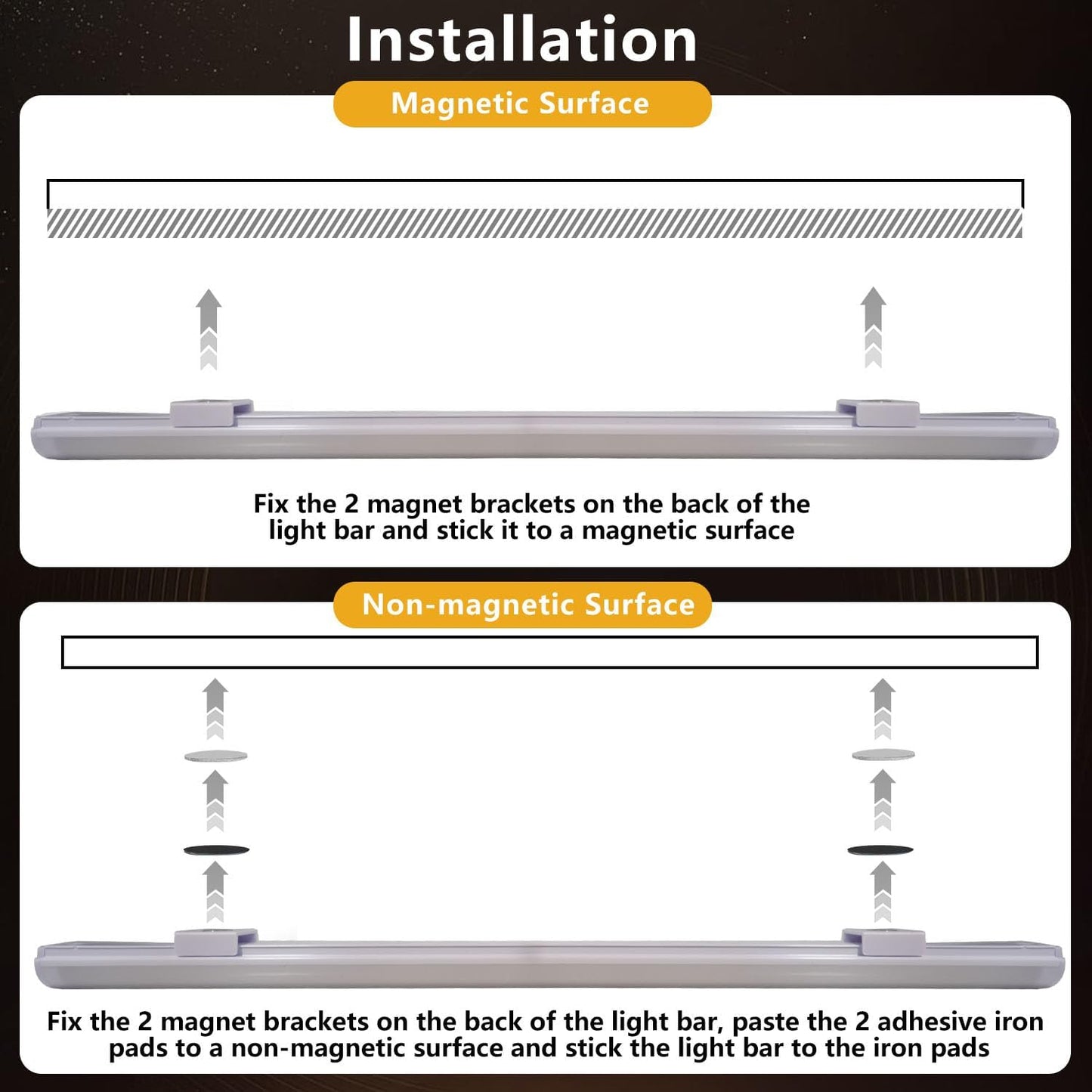 12 Inch LED Light Bar USB Powered 3 Colors White, Warm White, Yellow, with Switch, Magnetic Dimmable Frosted Cover, for Under Monitor Desk Cabinet, 3D Printer, Over Sink