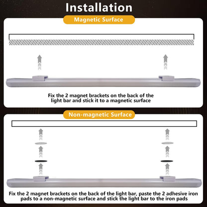 12 Inch LED Light Bar USB Powered 3 Colors White, Warm White, Yellow, with Switch, Magnetic Dimmable Frosted Cover, for Under Monitor Desk Cabinet, 3D Printer, Over Sink