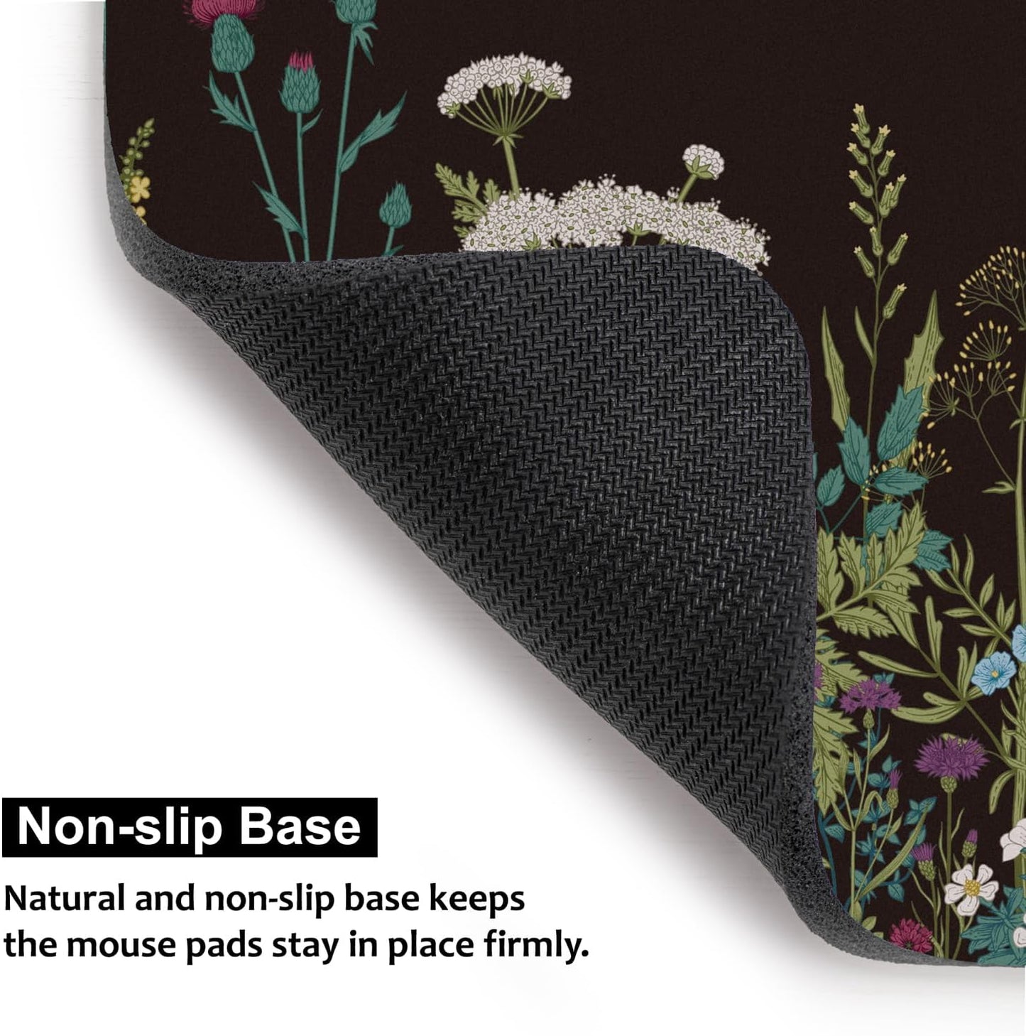 Audimi Small Mouse Pad 6 x 8 Inch, Mini Mouse Pad Thick for Laptop Wireless Mouse Home Office Travel, Portable & Washable (Black)