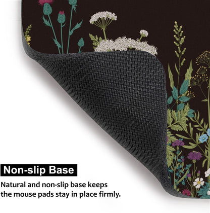 Audimi Small Mouse Pad 6 x 8 Inch, Mini Mouse Pad Thick for Laptop Wireless Mouse Home Office Travel, Portable & Washable (Black)