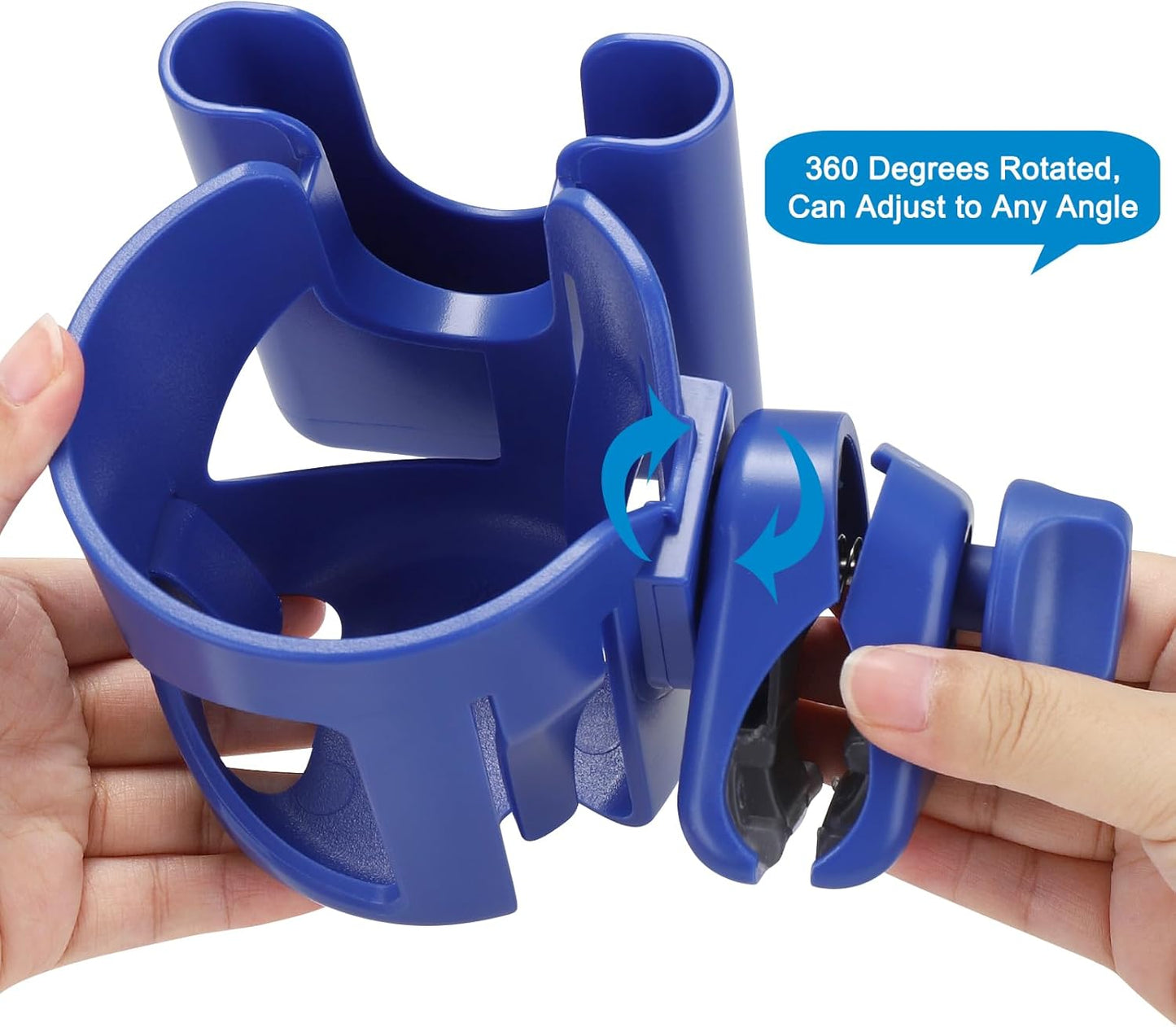 Accmor Stroller Cup Holder, Universal Cup Holder for Stroller Walker Bike, 360° Rotatable Large Caliber Designed Bottle Holder for Stroller, Bike, Wheelchair, Scooter