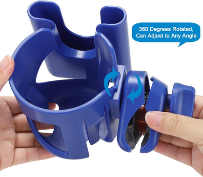 Accmor Stroller Cup Holder, Universal Cup Holder for Stroller Walker Bike, 360° Rotatable Large Caliber Designed Bottle Holder for Stroller, Bike, Wheelchair, Scooter