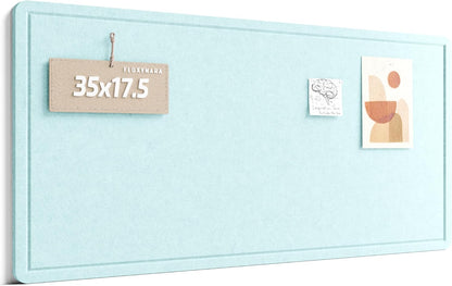 Fluxynara Bulletin Board, 23.6" x 17.5" Cork Board Alternative with 12 Safe Removable Adhesive Tabs, Foldable Felt Pin Board for Home Office, Classroom, Bedroom,Entryway for Walls—Sage