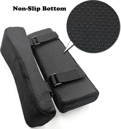 Office Chair Armrest Covers, Set of 2 Comfortable Armrest Elbow Pillow (2 Black Armrest Pillow)
