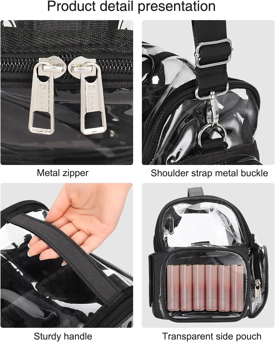 Makeup Brush Bag, Makeup Brush Holder Travel Stand-up Makeup Cup Large Makeup Brush Organizer Case Professional Cosmetic Bag Artist Storage Bag with Adjustable Divider (Large, Black)