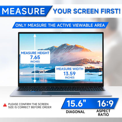 [2-Pack] Privacy Screen For Computer Monitor, 27-Inch 16:9 Aspect Ratio; Anti Spy/Bule Light/Glare And Eye Protection, 2 Install Ways Removable For Office, Airport, Cafe And Other Public Area; Diagonal 27 Inches, Width 23.53 Inches, Height 13.24 Inches