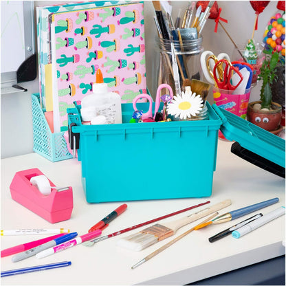 Logix 12533 Teal Craft Organizer,