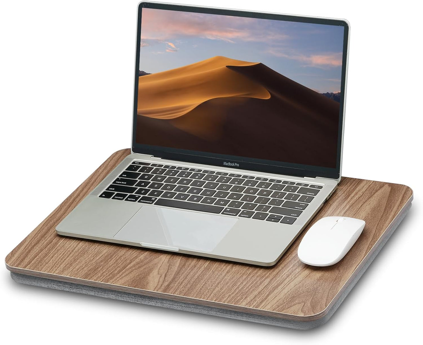 ZEAPTAC Portable Lap Laptop Desk with Pillow Cushion, Fits up to 15.6 inch Laptop, Lap Stand for Bed & Couch & Carpet, Book Tablet/Drawing Board/Computer Laptop Stand - Pink