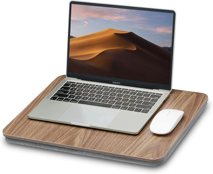 ZEAPTAC Portable Lap Laptop Desk with Pillow Cushion, Fits up to 15.6 inch Laptop, Lap Stand for Bed & Couch & Carpet, Book Tablet/Drawing Board/Computer Laptop Stand - Pink