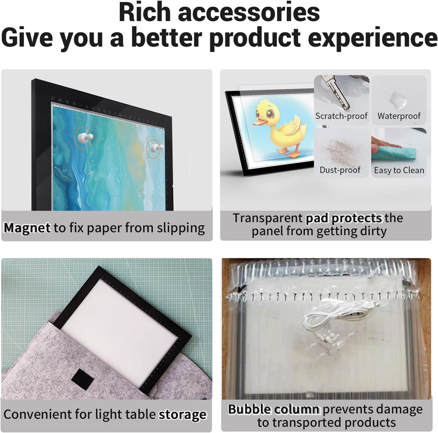 ColorWeaveArt A2 LED Light Pad for Diamond Painting – Tracing Light Box with 10 Levels/Stepless Dimming, Bright LED Light Board for Sketching, Drawing, and Diamond Art Kits for Adults & Kids