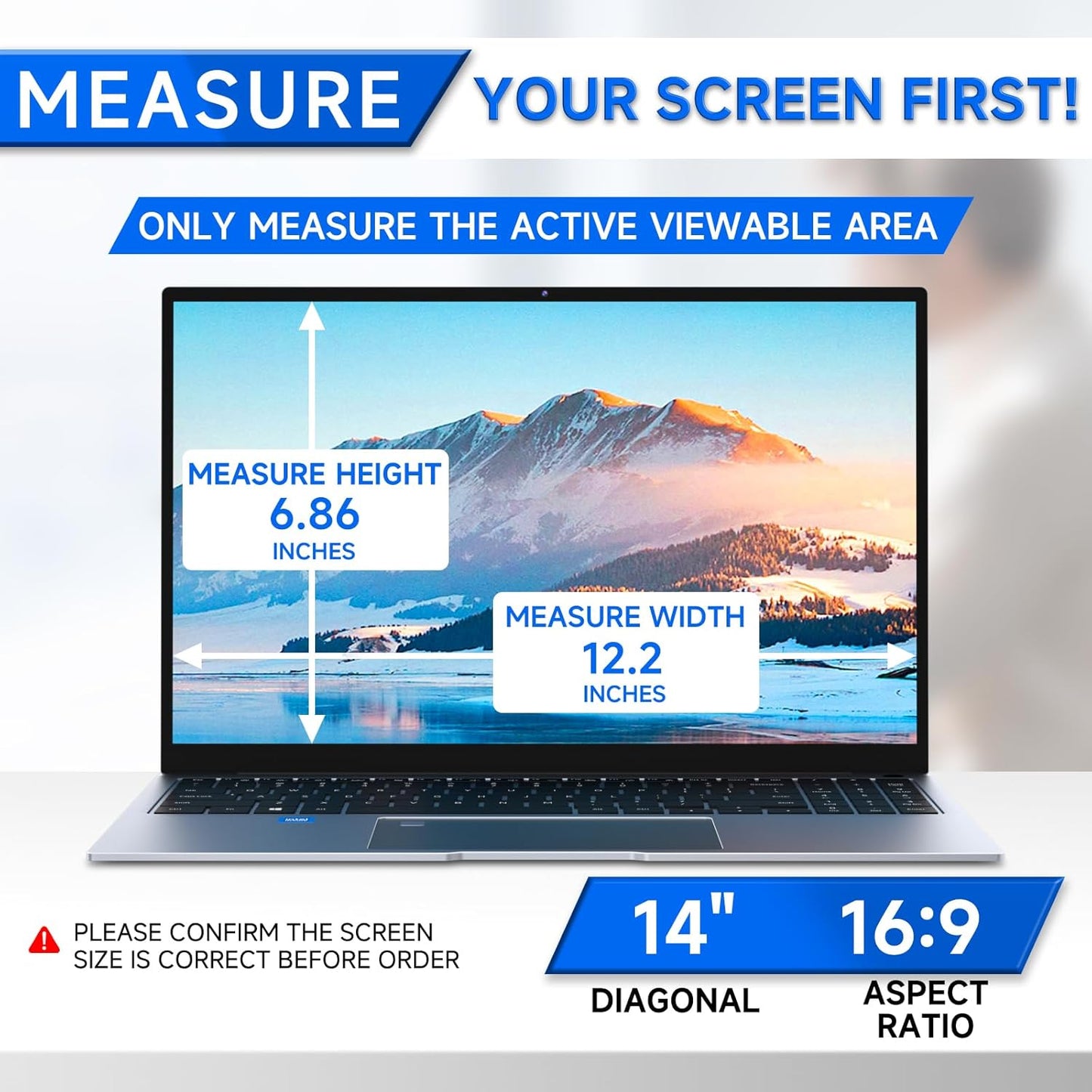[2-Pack] Privacy Screen For Computer Monitor, 27-Inch 16:9 Aspect Ratio; Anti Spy/Bule Light/Glare And Eye Protection, 2 Install Ways Removable For Office, Airport, Cafe And Other Public Area; Diagonal 27 Inches, Width 23.53 Inches, Height 13.24 Inches