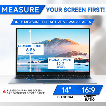 [2-Pack] Privacy Screen For Computer Monitor, 27-Inch 16:9 Aspect Ratio; Anti Spy/Bule Light/Glare And Eye Protection, 2 Install Ways Removable For Office, Airport, Cafe And Other Public Area; Diagonal 27 Inches, Width 23.53 Inches, Height 13.24 Inches