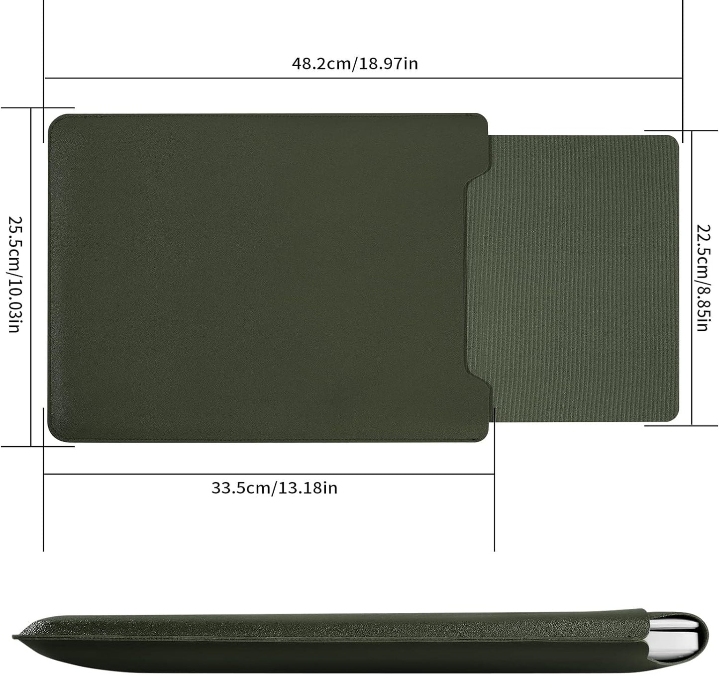 13.3-14" Laptop Sleeve, Blue, Compatible with Laptops 13.3"-14", Protects from Scratches, Water Damage, Multi-Functional Mouse Pad
