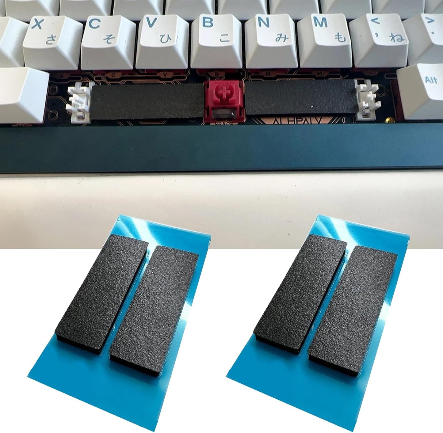 PORON Materials Spacebars Dampener Silencers Pad for Mechanical Keyboards to Minimize Noise and Increase Longevitys