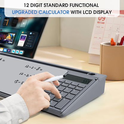 Varhomax Glass Weekly Planner Desk White Board, Desktop Calendar Whiteboard with Storage, to Do List Memo Caddy for Home Office and School Supplies, Black