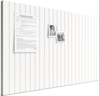 Bumusty Large Cork Board Alternative-48 x 36" Felt Bulletin Board Tiles, with 30 Pushpins, 70 Adhesive Tabs, Fine-Stripe 12-Pack, Cork Boards for Office Push Pin Board Felt Board-Oatmeal