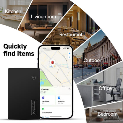 4-Pack 2026 MFi Certified Air Card Tag Tracker Wallet Tracker Card| Ultra Slim 0.07in, IP68 Waterproof | Works with Apple Find My (iOS) | for Wallets, Keys, Luggage,Bags,eirix Manufacturer