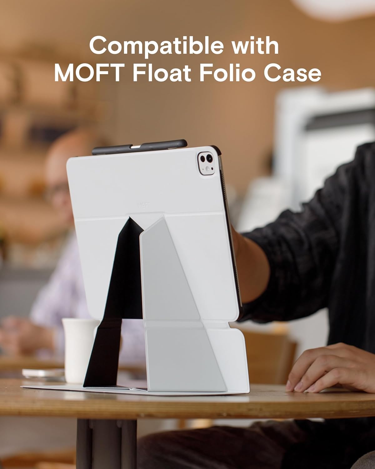 MOFT Pencil Holder for Apple Pencil Pro, Apple Pencil 2nd Generation, Compatible with Magic Keyboard, MOFT Dynamic Folio & Float Folio for iPad, Black