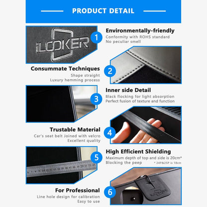iLooker-24P 24 inch Pro Edition LCD LED Video Monitor Hood Sunshade Sunhood for Dell HP Viewsonic Philips Samsung LG EIZO NEC ASUS ACER BENQ AOC Lenovo, Fits Monitor Frame Width 550-565mm