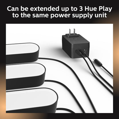 Philips Hue Smart Play Light Bar Base Kit, Black, 2 Pack, White & Color Ambiance LED Color-Changing Light Requires Bridge, Control with App, Works with Alexa, Google Assistant and Apple HomeKit