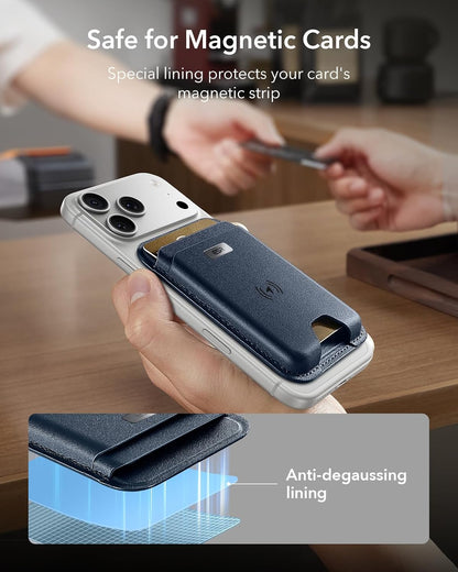 ESR Geo for MagSafe Wallet with Full Find My Functionality, RFID Blocking, 5 Cards Holder for Phone Case, Strong Magnetic Wallet for iPhone 17e/17/16/15/14/13/12 Series, Not for 13/12 Mini, Black
