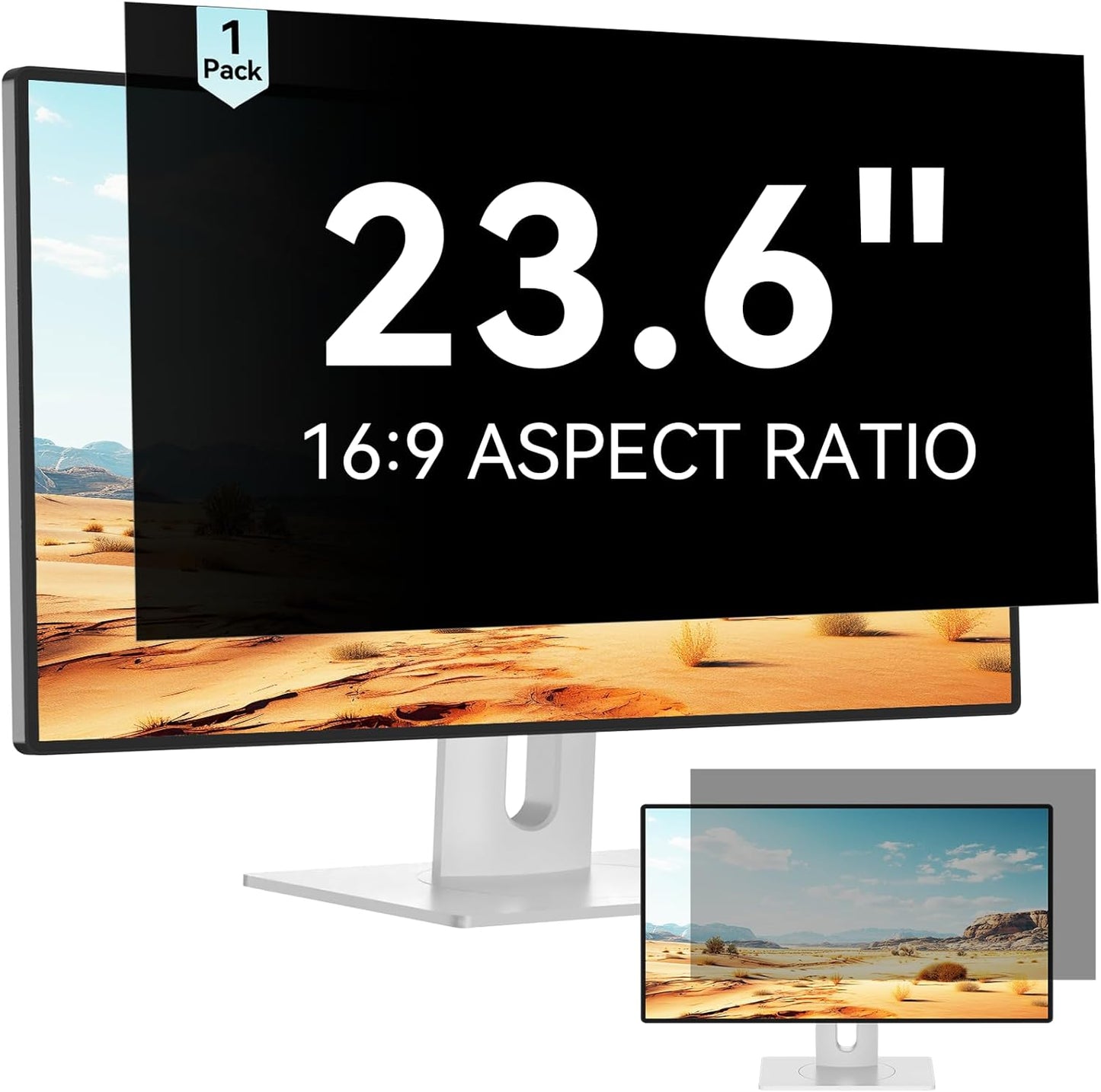 Mamol 34 Inch Curved Computer Privacy Screen Filter for 21:9 Aspect Ratio Widescreen Monitor - Anti Glare Blue Light Filter, Removable Computer Monitor Privacy Shield, Anti-Scratch Screen Protector