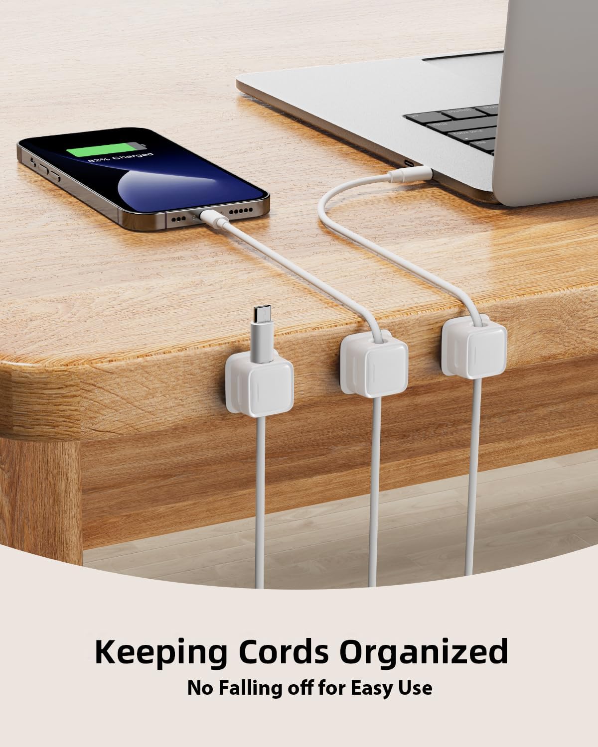 8 Pack Cord Organizer Holder,Costop Strong Adhesive Desk Cable Management Magnetic Easy Open,Organize Phone Charging Cords Wire Holder Organizer Neatly for Home,Office,Car,Desk,Nightstand