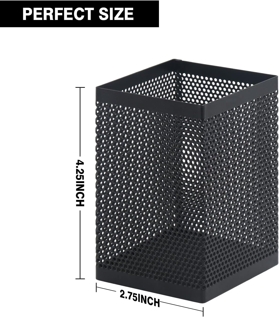Comix Pen Holder Desk Organizer, Wire Mesh Pencil Cup with Foam Pad and Non-Slip Bottom Office Supplies Desk Accessories for Home Office School, 1 Pack