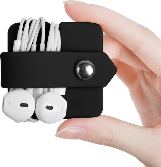 Headphone Case Cord Organizer Earbuds Holder Earphones Case Wrap Winder Headset Keeper Cord Manager Cable Organizer Black | Cord Organizer