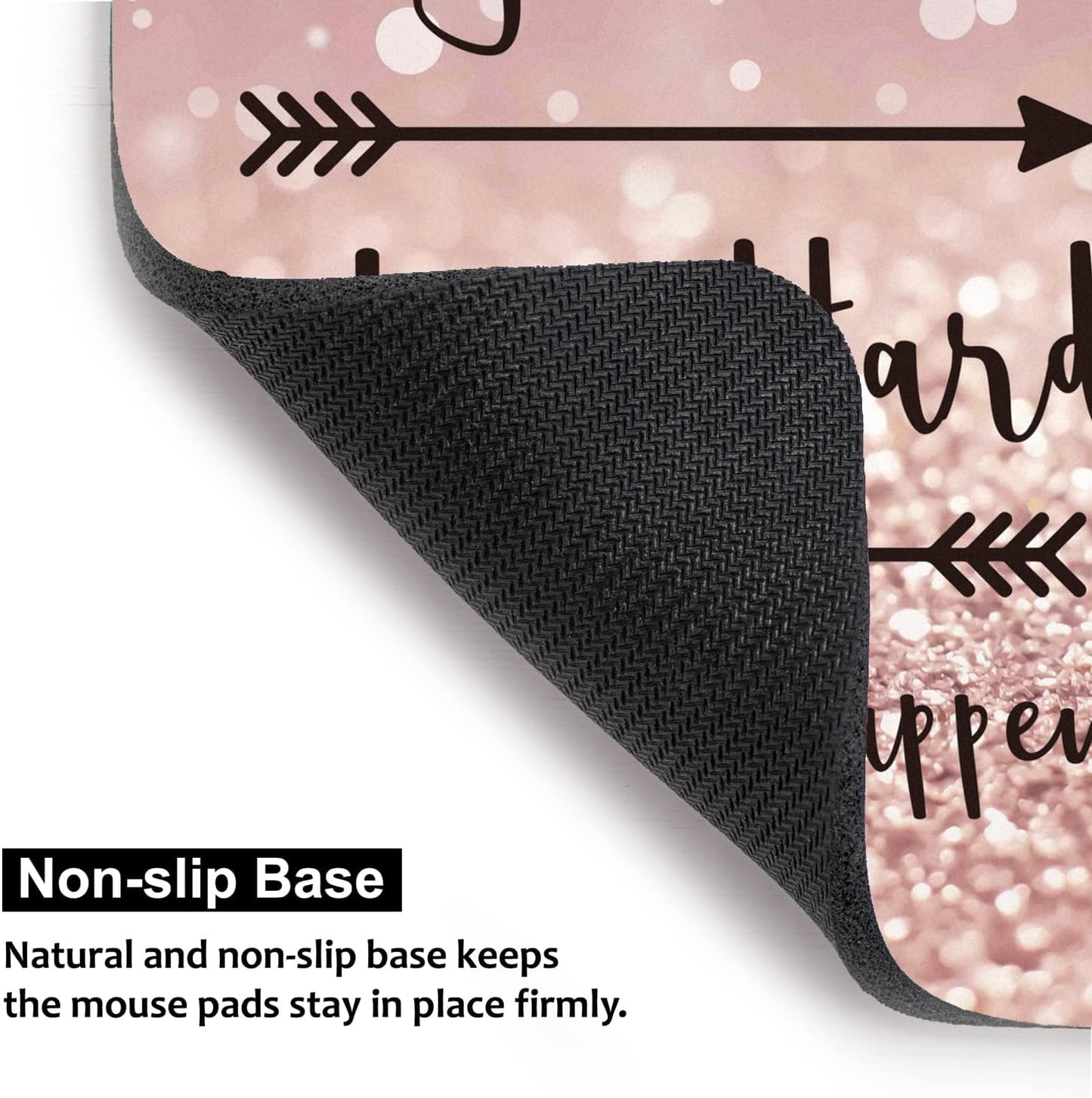 Audimi Small Mouse Pad 6 x 8 Inch, Mini Mouse Pad Thick for Laptop Wireless Mouse Home Office Travel, Portable & Washable (Black)
