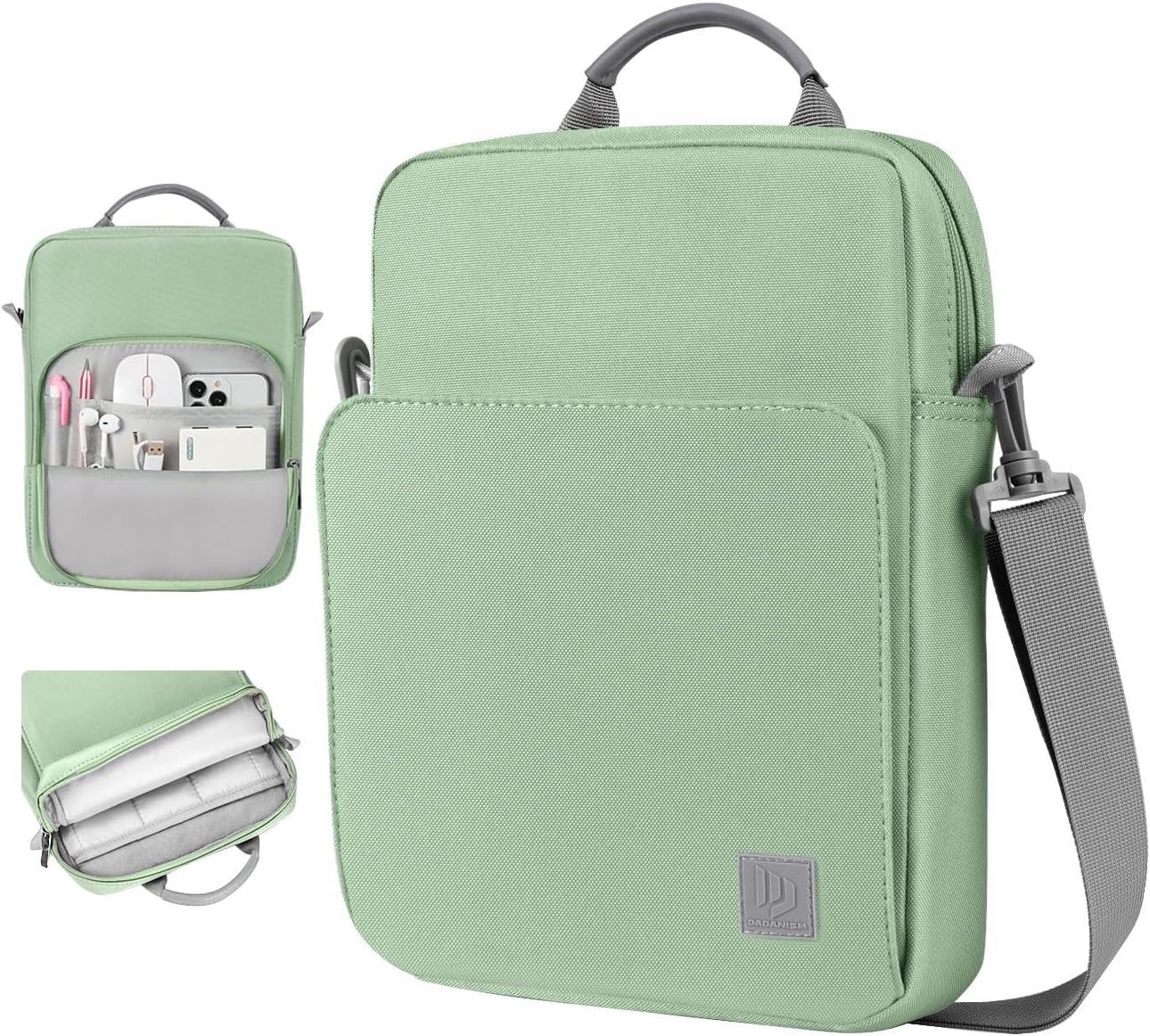 Dadanism 9-11 Inch Tablet Sleeve Bag Carrying Case with Shoulder Strap for iPad (A16) 11", iPad 10th Gen 10.9", iPad Air M4/Pro M5 11", iPad 9/8/7th 10.2", Galaxy Tab A11+ Plus 11", Cloudy Pink