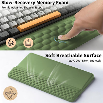 Keyboard Wrist Rest Stand Pad, Soft Memory Foam Ergonomic Computer Wrist Support, Keyboard Riser Hand Rest Cushion Holder Gaming Typing Coding Desk Accessories for Home Office School（Black）