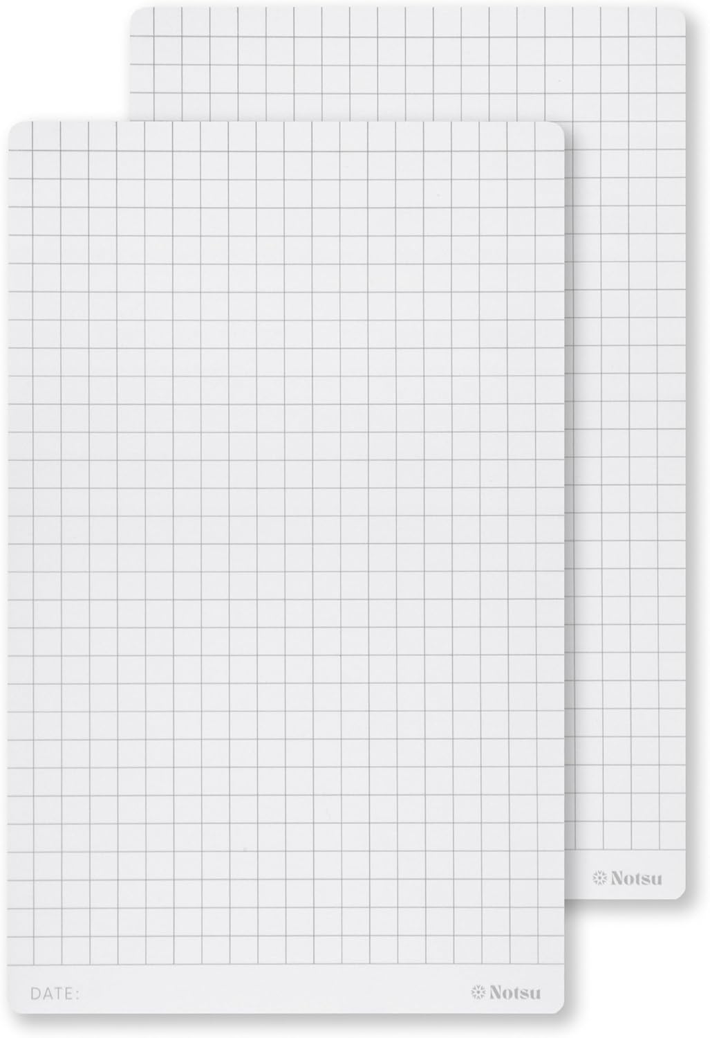Notsu Dot Grid Desk Notepad 2 Pack | Minimalist Dotted Memo Mouse Pads with Premium Thick Paper, Small 5.5" x 8.5"