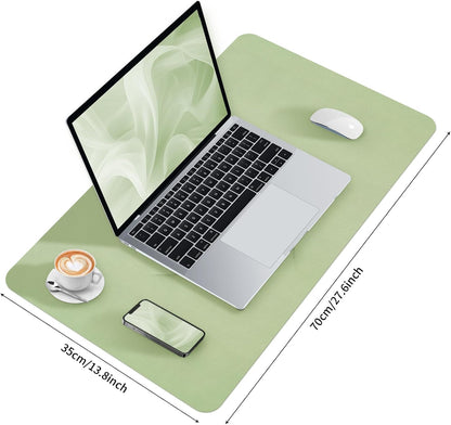 Bloss Leather Desk Pad and Keyboard Wrist Rest, Large Mouse Pad + Keyboard Pad+Mouse Wrist Support, Non-Slip Desk Mat Protector for Office, Home(31.5×15.7 Inches,Beige) - Colors A