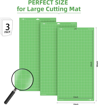 HTVRONT Standard Grip Cutting Mat, 6 Pack Cutting Mat 12x12 Compatible with Cricut Maker 3/Maker 4/Maker/Explore 3/4/5/Air 2/One, Standard Adhesive Sticky Quilting Cutting Mats Replacement Accessories