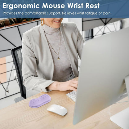 VANKEY Mouse Wrist Rest, Desk Wrist Pad for Mouse, Comfortable Computer Mouse Wrist Support, Ergonomic Wrist Rest with Memory Foam Fillings, Non-Slip Base (Black)