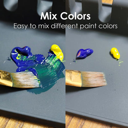 Paint Brush Holder Set, Portable Silicone Stands with 4 Slots, 2 Pack