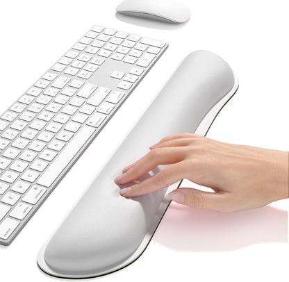 Dapesuom Enlarge Keyboard Wrist Rest, Memory Foam Keyboard Wrist Cushion for Computer Desk Mats Support, Pain Relief Ergonomic Mouse Pad Rests with Non-Slip Base for Gaming, Laptop, Radiant Orchid