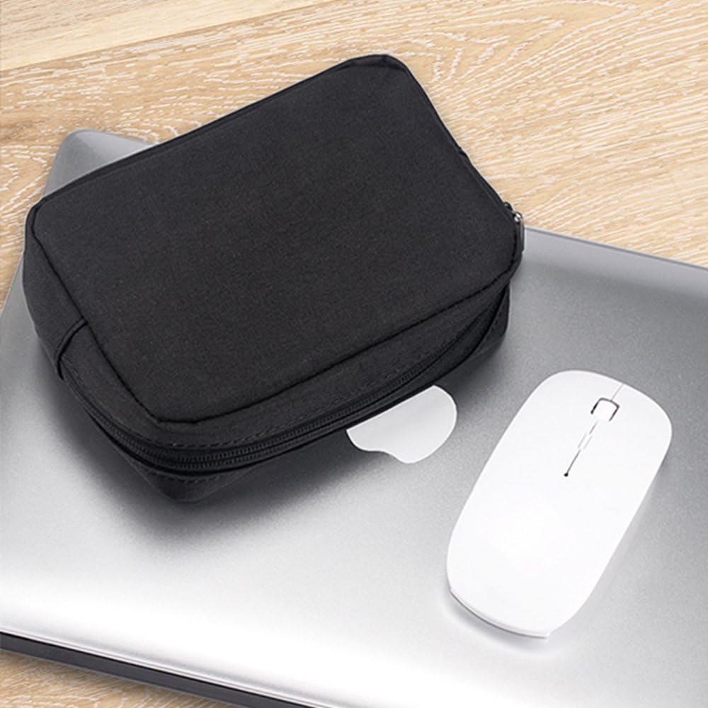 Universal Electronics/Accessories Soft Carrying Case Bag, Durable & Light-weight,Suitable for Out-going, Business, Travel and Cosmetics Kit (Small-Black)
