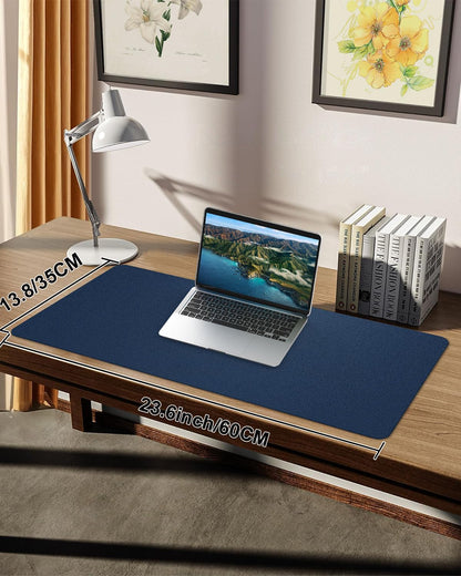 Leather Desk Pad Protector, Office Desk Mat, Large Mouse Pad, Non-Slip PU Leather Desk Blotter, Laptop Desk Pad Desk Accessories for Office and Home (Black, 40" x 17")