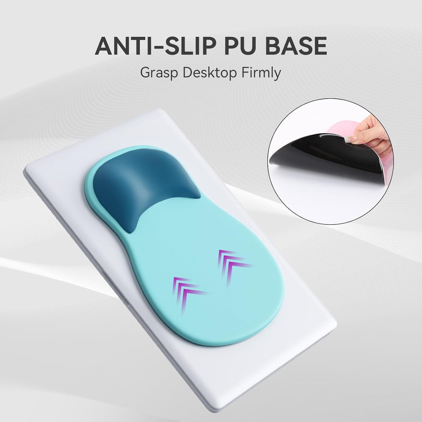 Ergonomic Mouse Pad with Wrist Rest,Cute Gel Mousepad Wrist Support - Small Mini Portable for Travel Mouse Pads for Desk Laptop,Computer,Office & Home Decor (Pink&Light Pink)