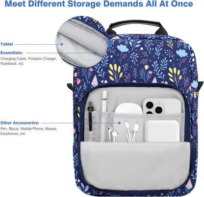 Dadanism 9-11 Inch Tablet Sleeve Bag Carrying Case with Shoulder Strap for iPad (A16) 11", iPad 10th Gen 10.9", iPad Air M4/Pro M5 11", iPad 9/8/7th 10.2", Galaxy Tab A11+ Plus 11", Cloudy Pink