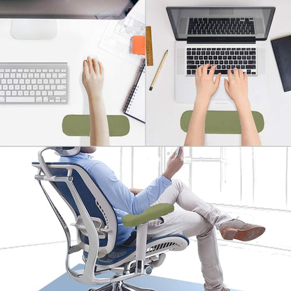 MOSISO Chair Armrest Pads (2 Pack), Memory Foam Home/Office Chair Arm Rest Covers Comfy Computer Gaming Elbow Cushion Removable Washable Elbow Support Forearm Pressure Relief, Black