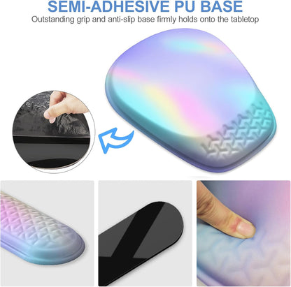 Mouse Pad with Wrist Rest, Comfortable Keyboard Wrist Rest, Memory Foam Wrist Rest for Computer Keyboard, Ergonomic Mouse Pad Set for Easy Typing & Pain Relief for Office Black