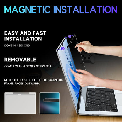 13.8 Inch Magnetic Privacy Screen for Microsoft Surface Laptop 7, Removable Anti Glare Screen Protector, Blue Light Computer Filter, Anti Spy Easy Install