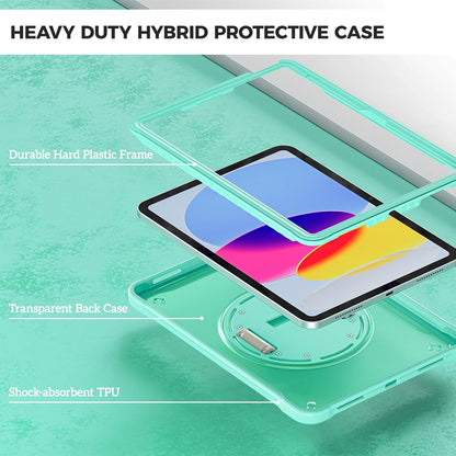 ProCase for iPad 11th Generation A16 2025/iPad 10th Generation Case 10.9 Inch 2022, Heavy Duty Shockproof Rugged Cover with Hand Strap 360 Degree Rotatable Kickstand Protective for iPad 11/10 -Black