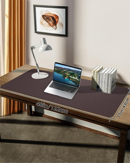 Leather Desk Pad Protector, Office Desk Mat, Large Mouse Pad, Non-Slip PU Leather Desk Blotter, Laptop Desk Pad Desk Accessories for Office and Home (Black, 40" x 17")