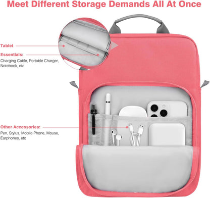 Dadanism 9-11 Inch Tablet Sleeve Bag Carrying Case with Shoulder Strap for iPad (A16) 11", iPad 10th Gen 10.9", iPad Air M4/Pro M5 11", iPad 9/8/7th 10.2", Galaxy Tab A11+ Plus 11", Cloudy Pink